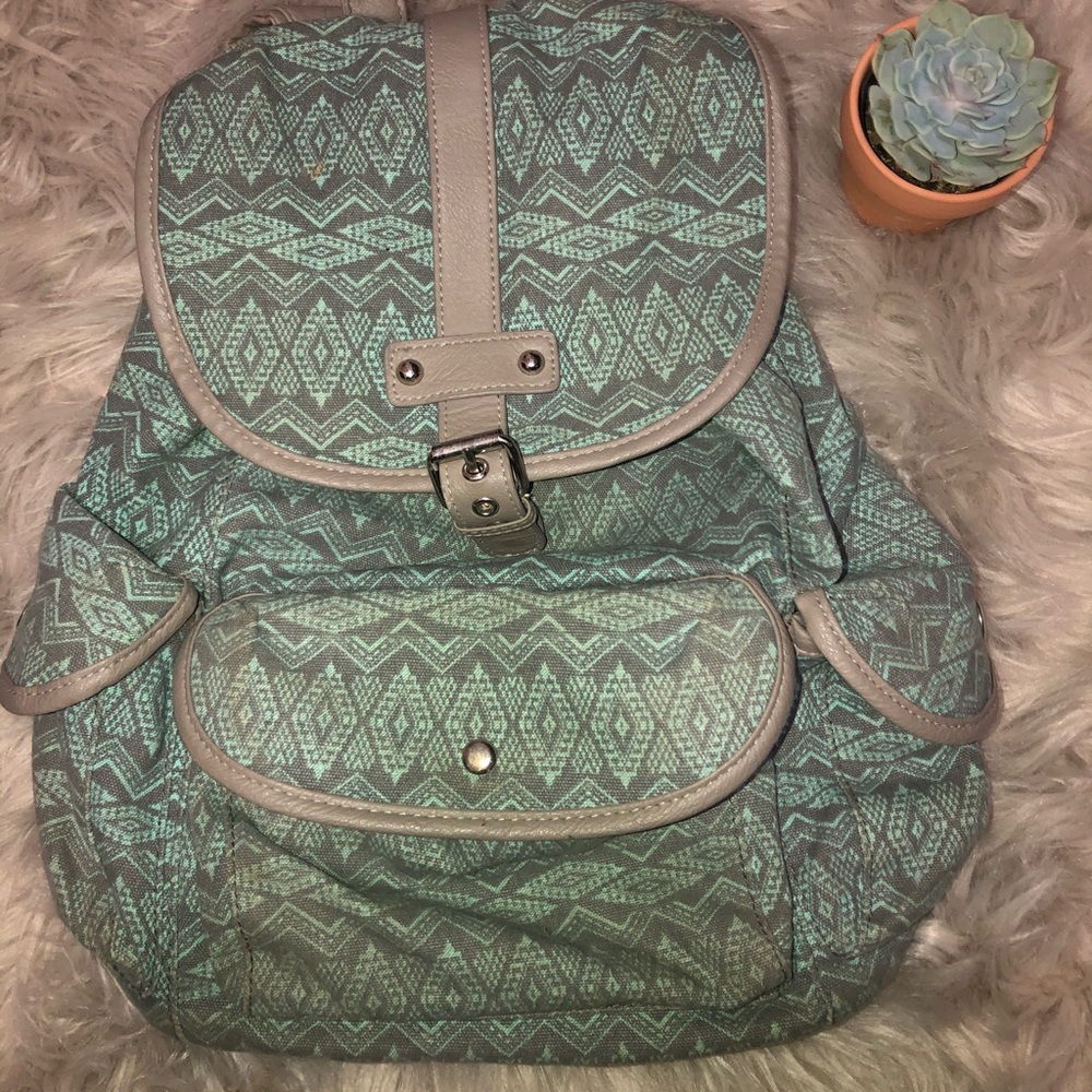 Mudd Green and Beige Backpack!